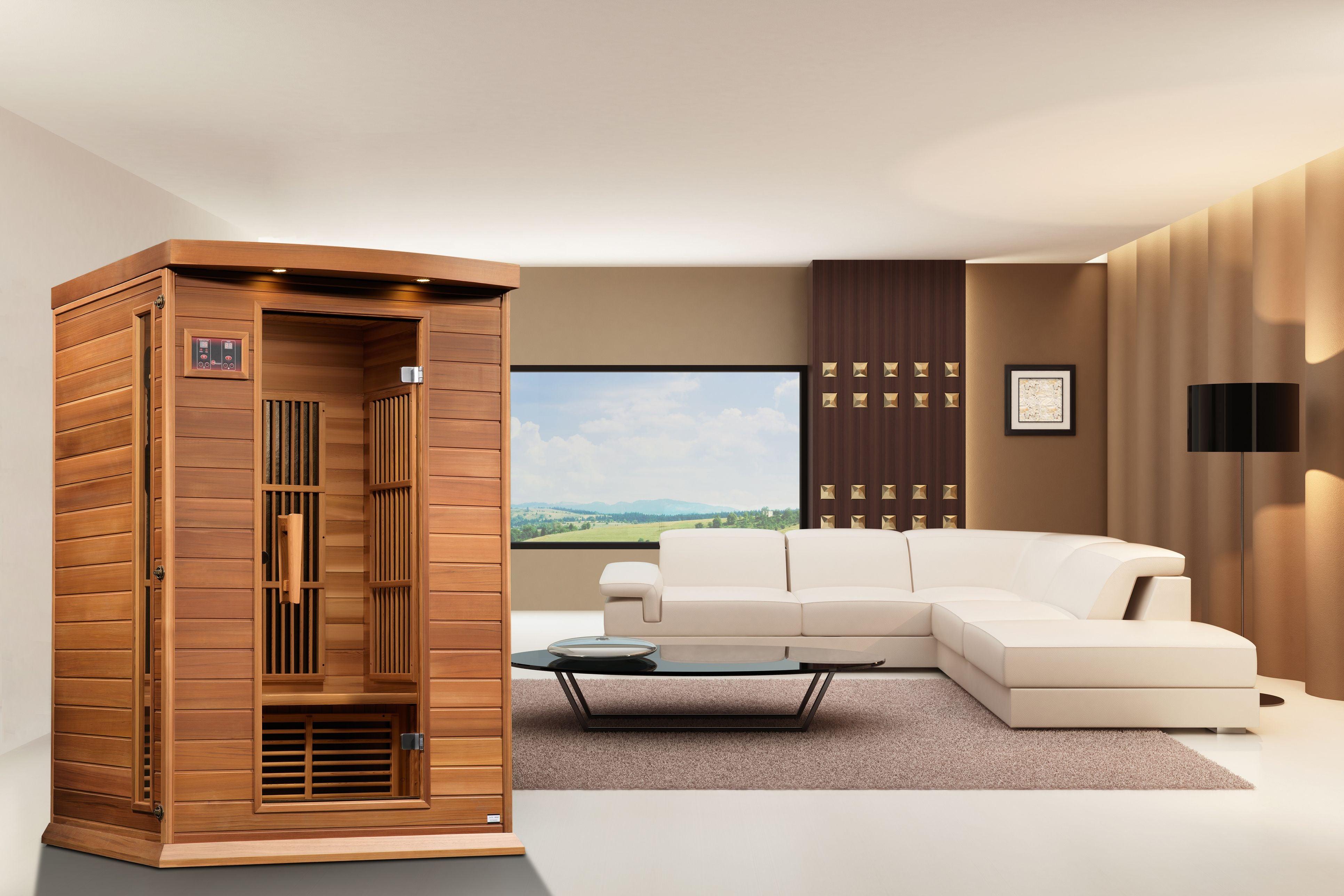 Maxxus MX-M206 2 Person Full Spectrum Infrared Sauna Near Zero EMF, Chromotherapy Lighting