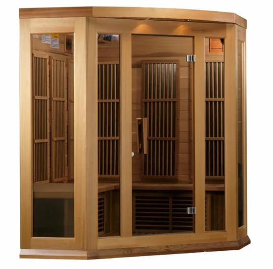 Maxxus 3 Person Corner FAR Infrared Sauna – Near Zero EMF