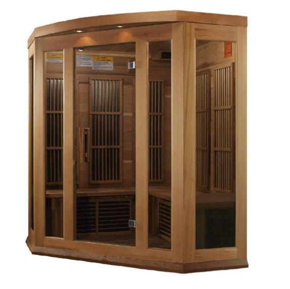 Maxxus 3 Person Corner FAR Infrared Sauna – Near Zero EMF