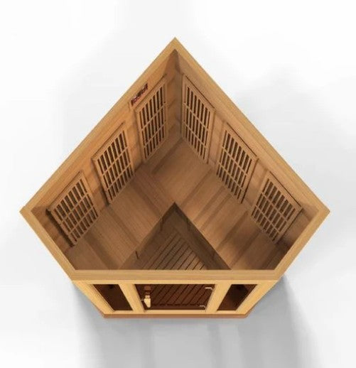 Maxxus 3 Person Corner FAR Infrared Sauna – Near Zero EMF