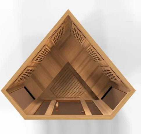Maxxus 3 Person Corner FAR Infrared Sauna – Near Zero EMF