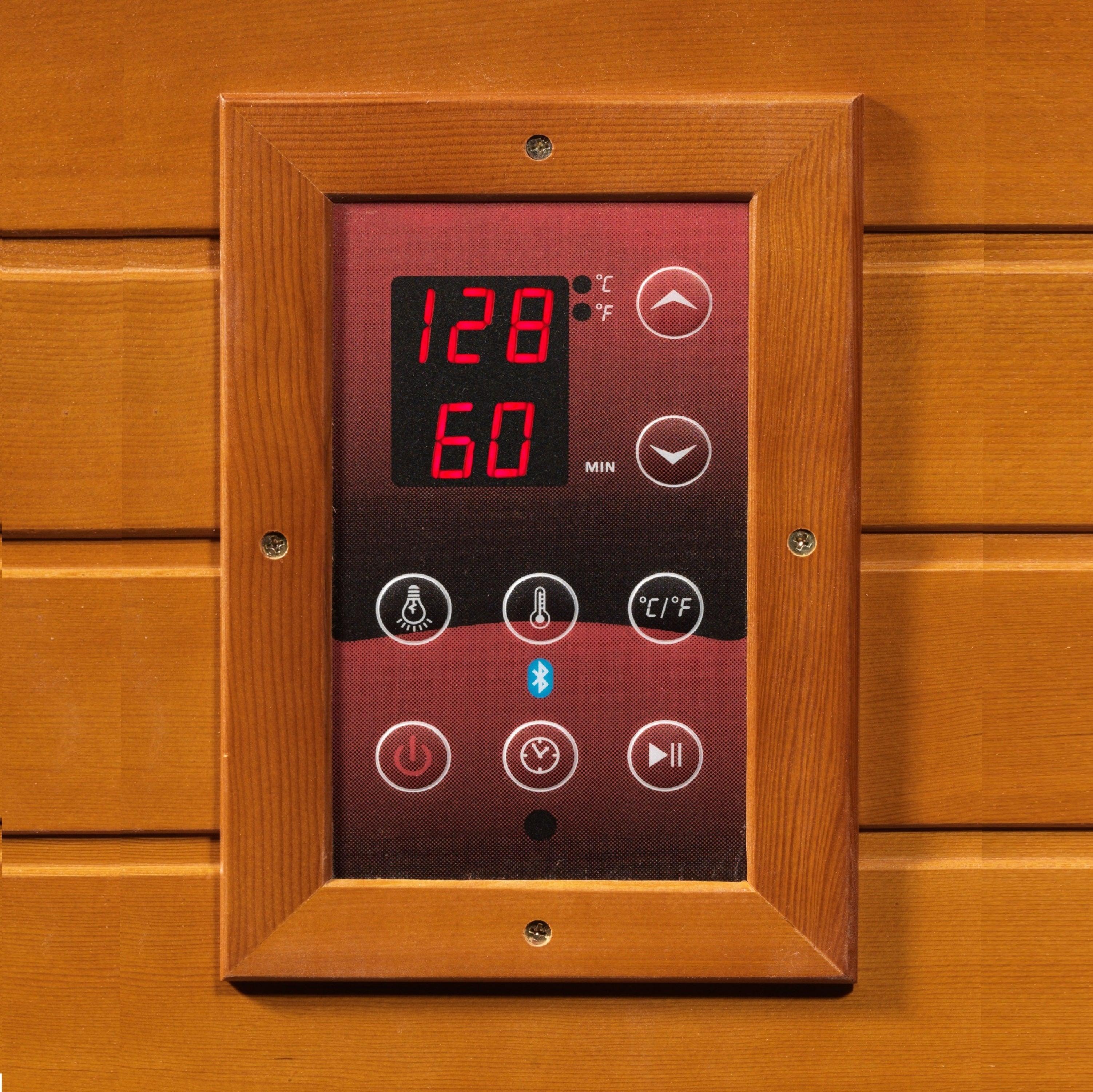 Dynamic Saunas Versailles 2-Person Low EMF FAR Infrared with Chromotherapy