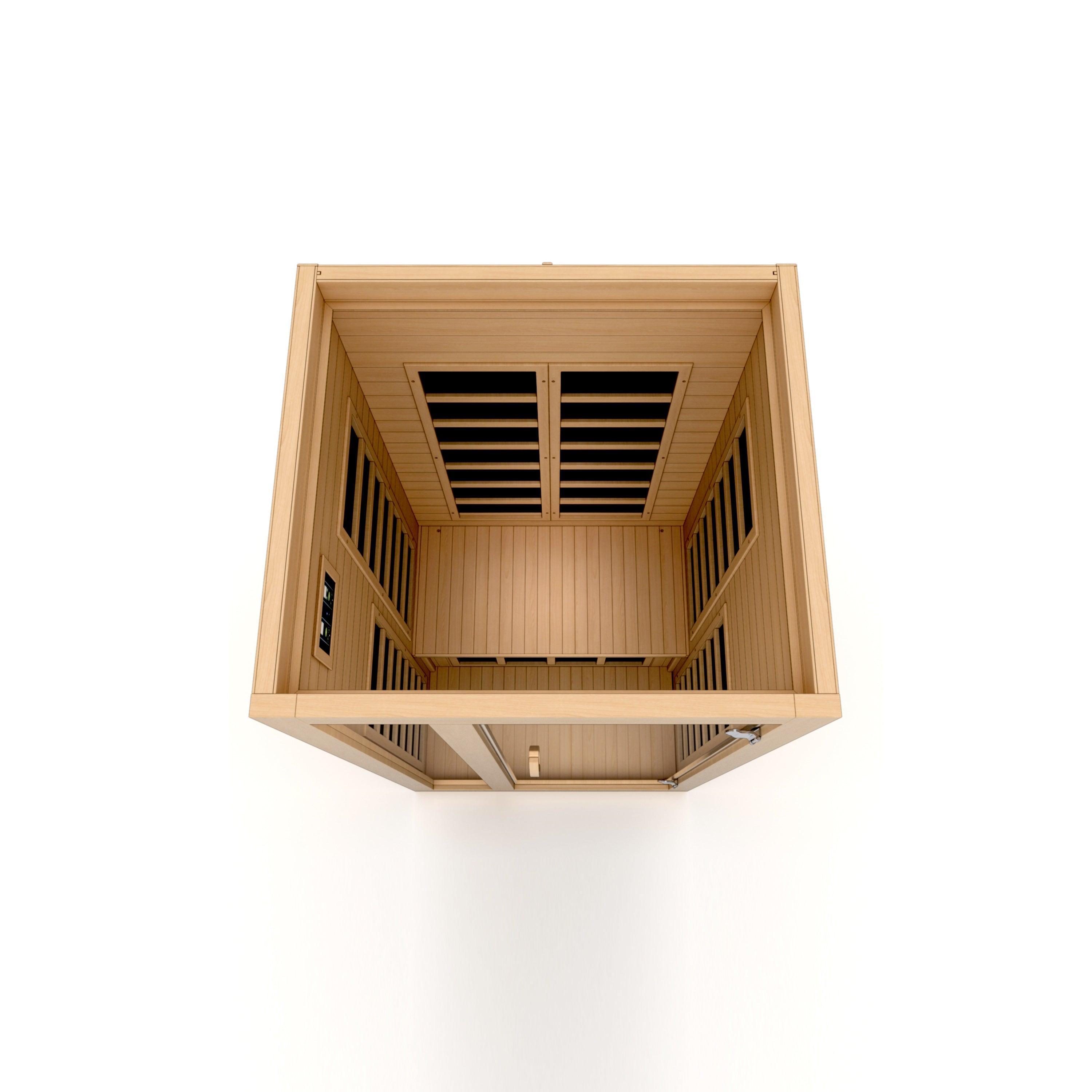 Dynamic Gracia 1-2 Person Low EMF Infrared Sauna Hemlock Wood, Bluetooth, Chromotherapy