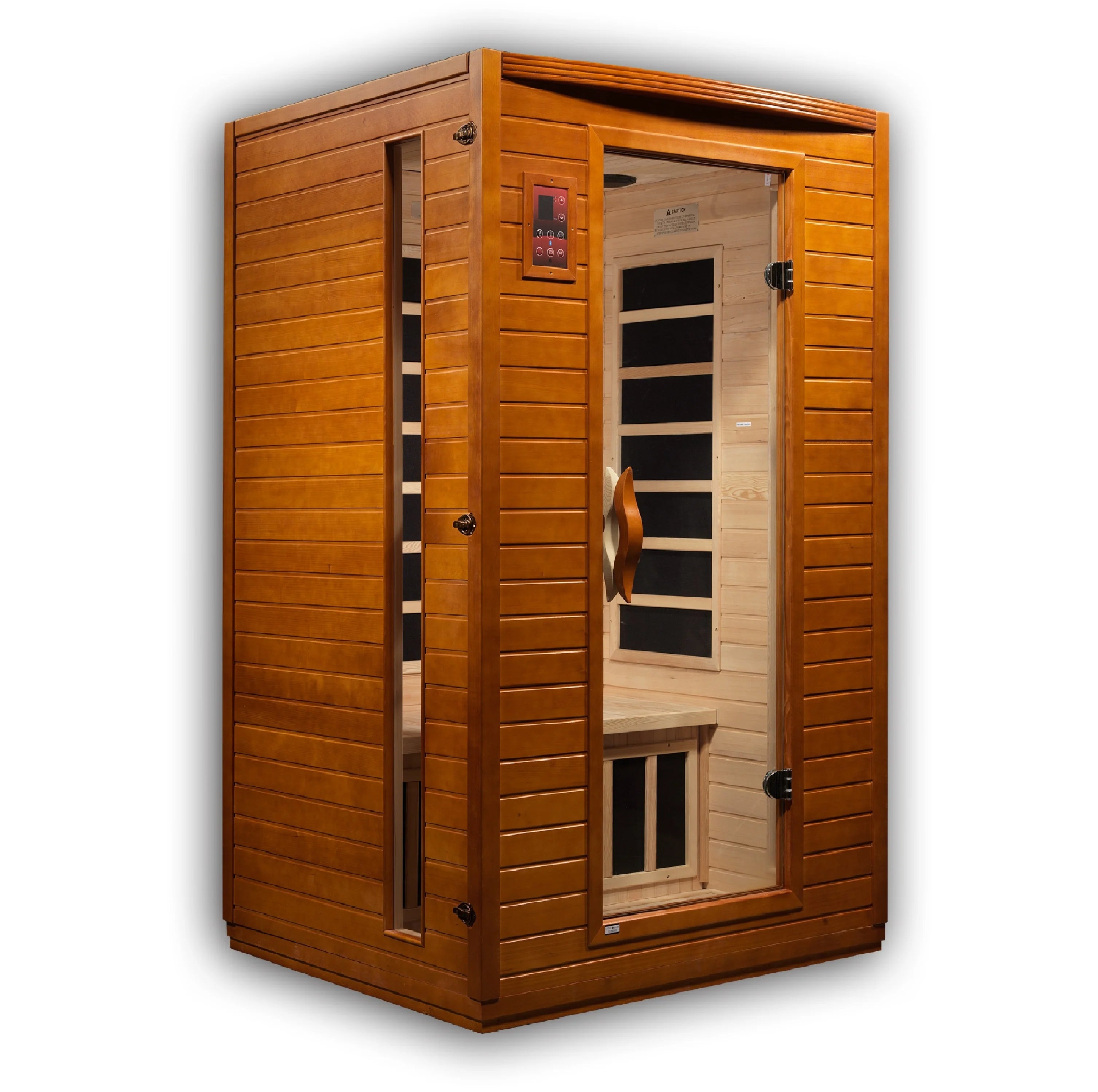 Dynamic Saunas Versailles Elite Edition – 2 Person Indoor Far Infrared Sauna – Natural Hemlock, Bluetooth, Chromotherapy