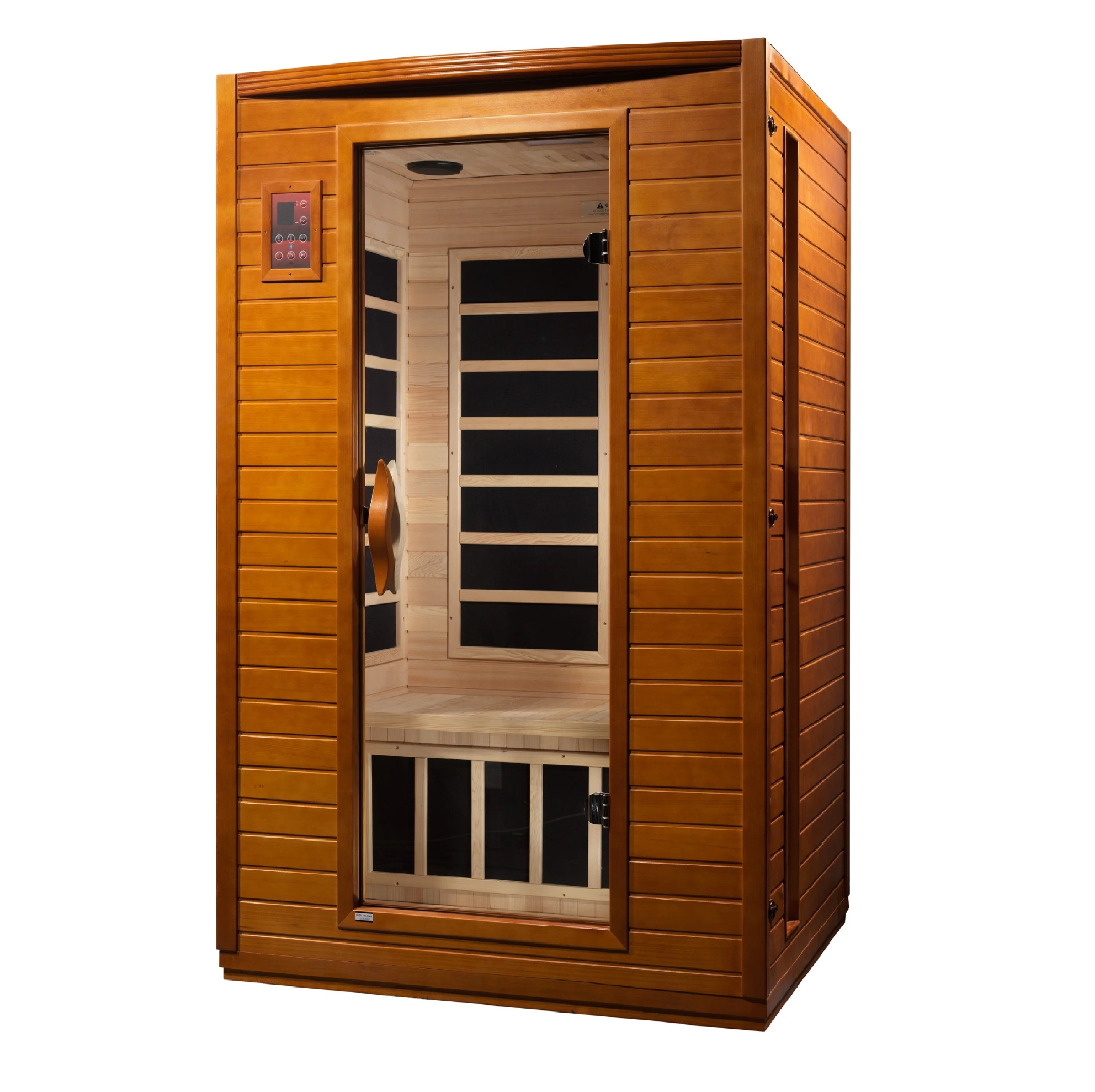 Dynamic Saunas Versailles Elite Edition – 2 Person Indoor Far Infrared Sauna – Natural Hemlock, Bluetooth, Chromotherapy