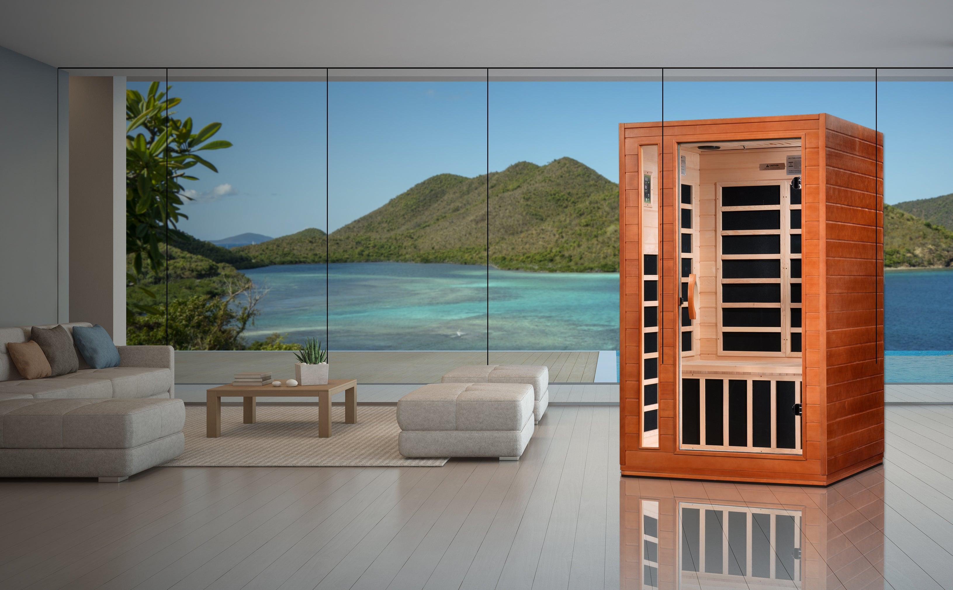 Dynamic Saunas Cardoba Elite 3-Person Low EMF FAR Infrared with Chromotherapy