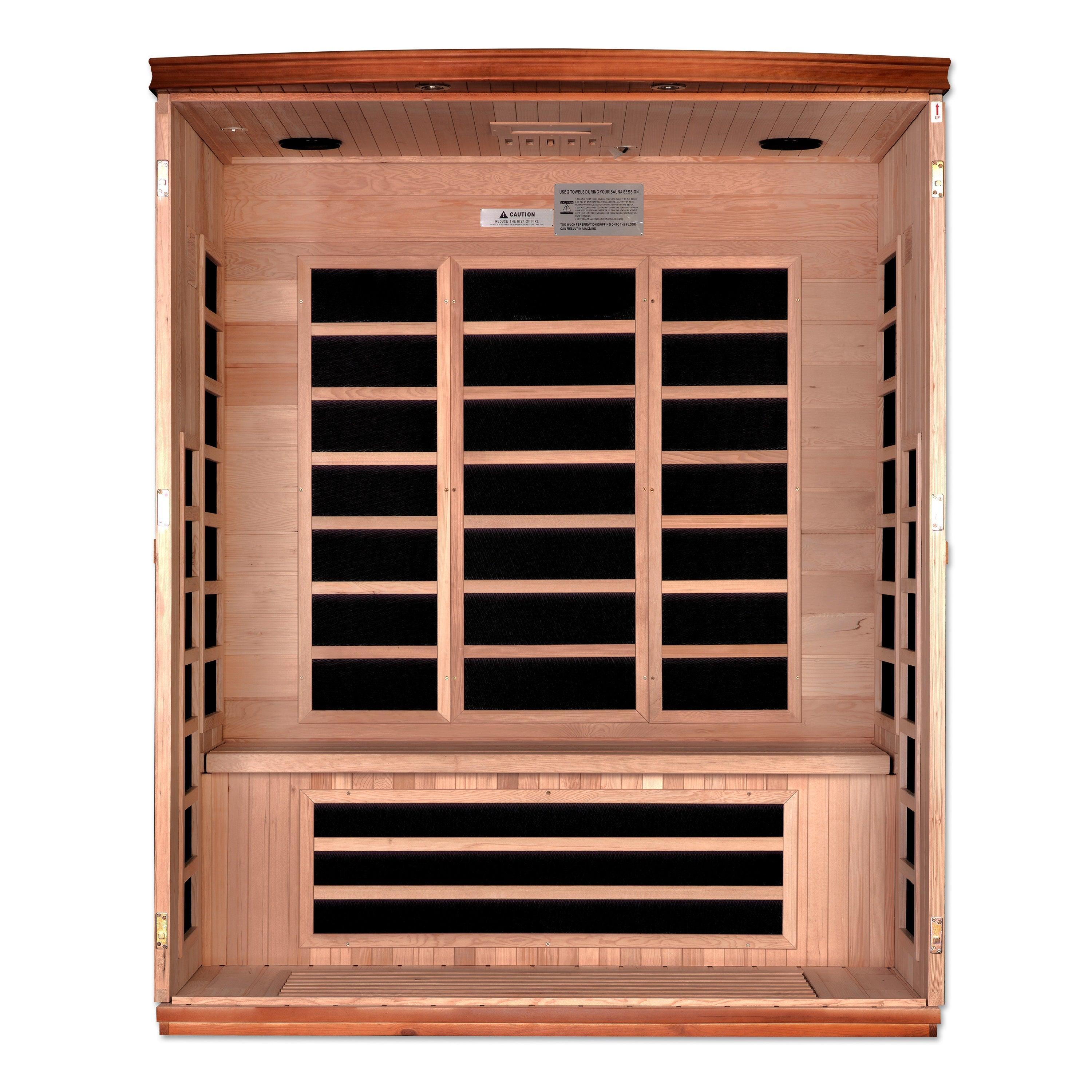 Dynamic Saunas Lugano 3 Person Low EMF Far Infrared Sauna