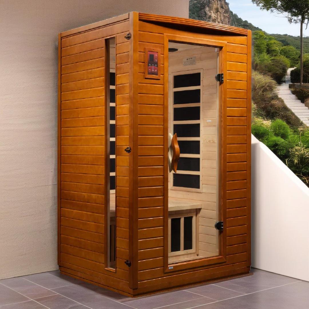 Dynamic Saunas Versailles 2-Person Low EMF FAR Infrared with Chromotherapy