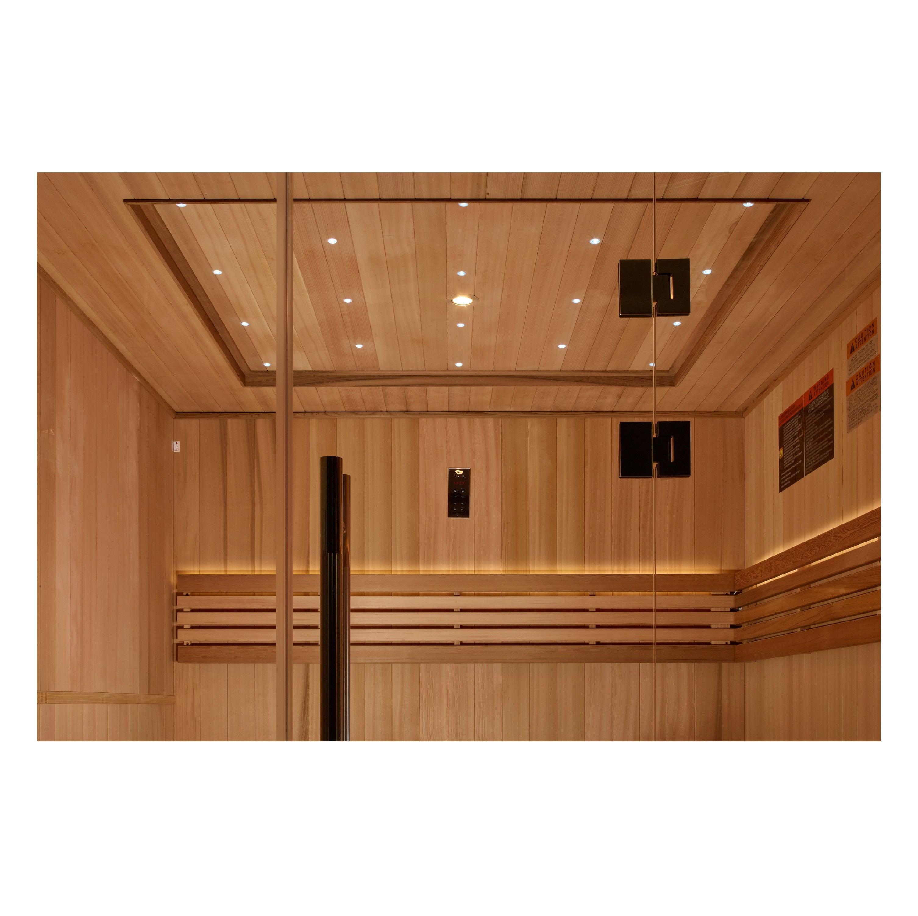 Golden Designs Osla 6 Person Traditional Sauna with Color Therapy Lighting