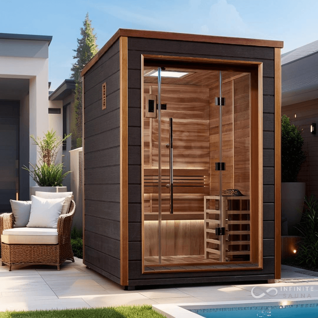 Golden Designs Narvik 2-Person Traditional Sauna with Harvia Stove & Chromotherapy