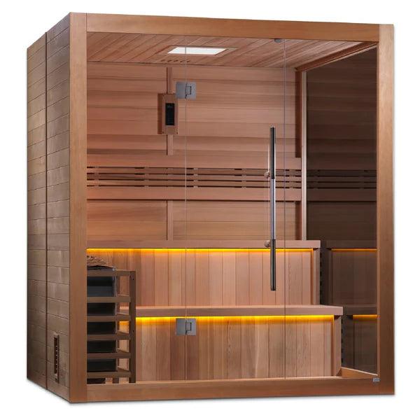 Golden Designs Kuusamo 6 Person Traditional Sauna with Chromotherapy Lighting