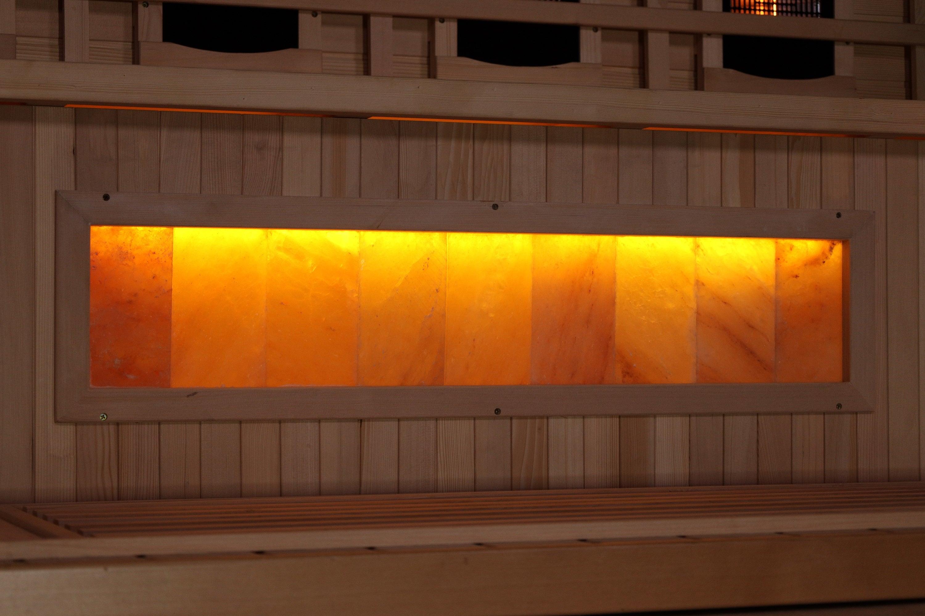 Golden Designs Reserve Edition 4 Person Full Spectrum Infrared Sauna with Himalayan Salt Bar