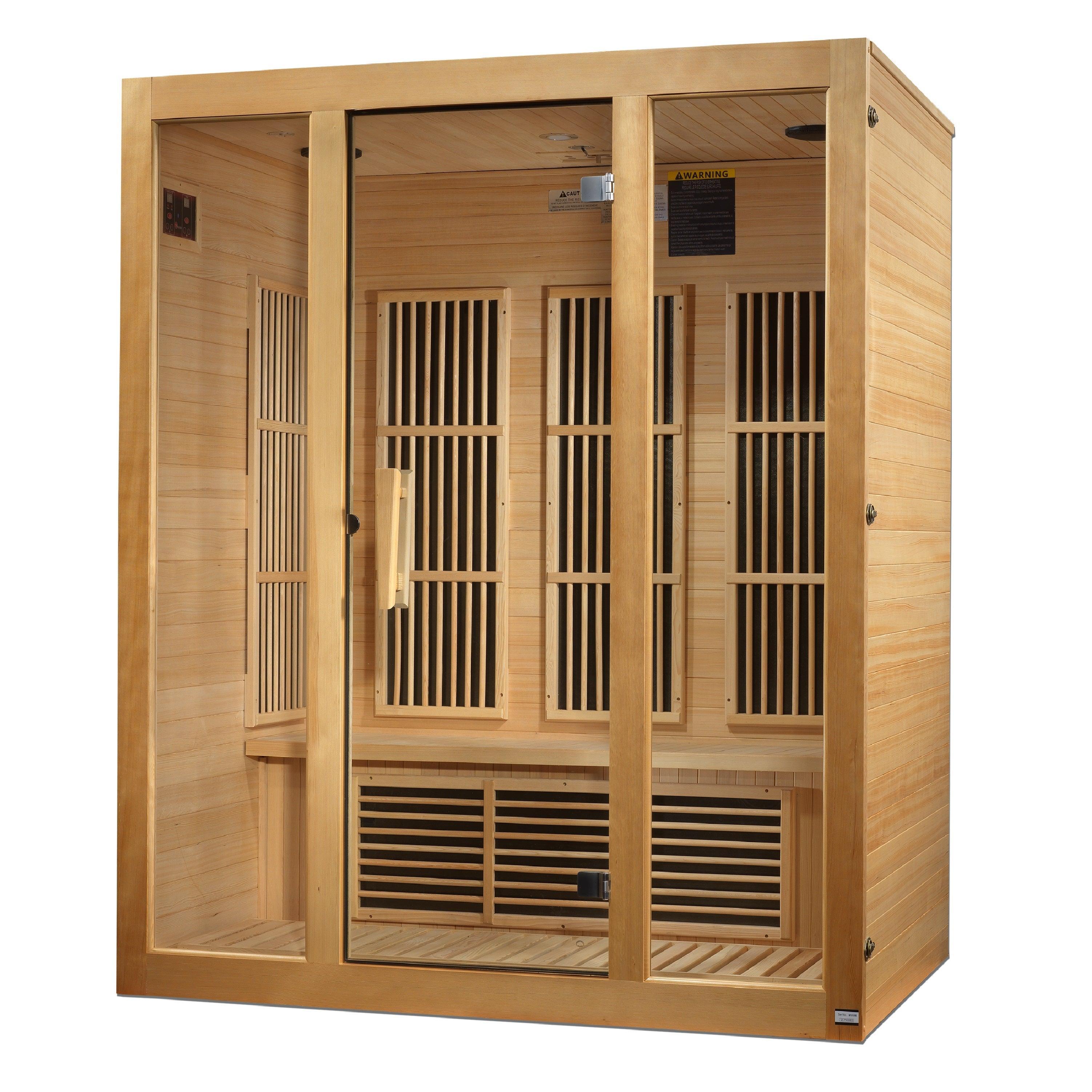 Maxxus Bellevue 3-Person Low EMF FAR Infrared Sauna with Chromotherapy