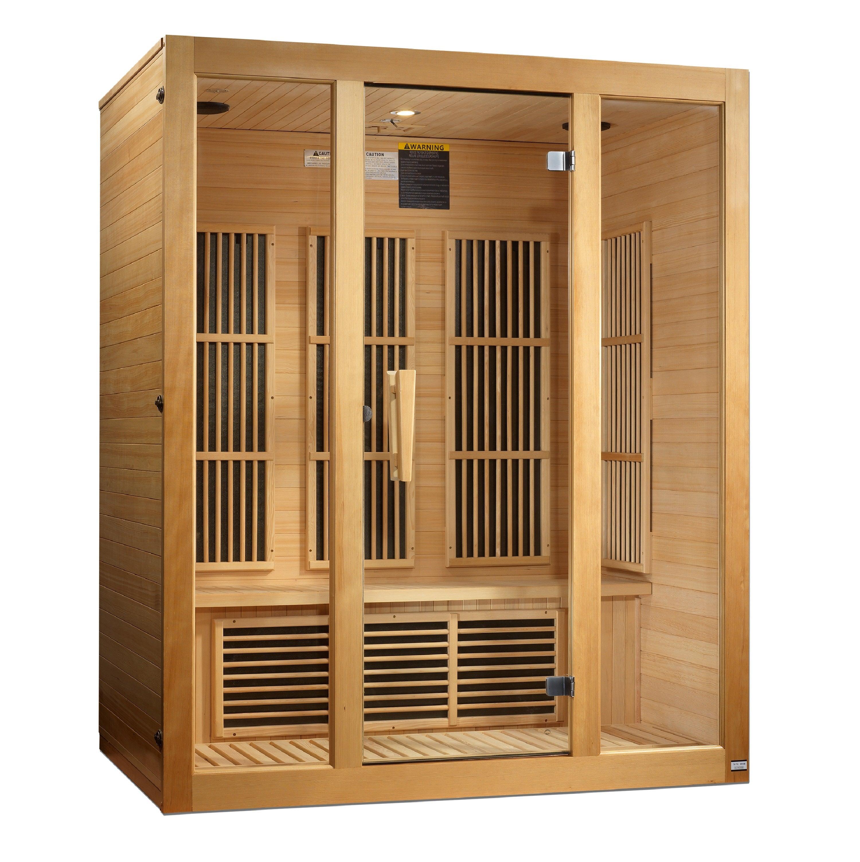 Maxxus Bellevue 3-Person Low EMF FAR Infrared Sauna with Chromotherapy
