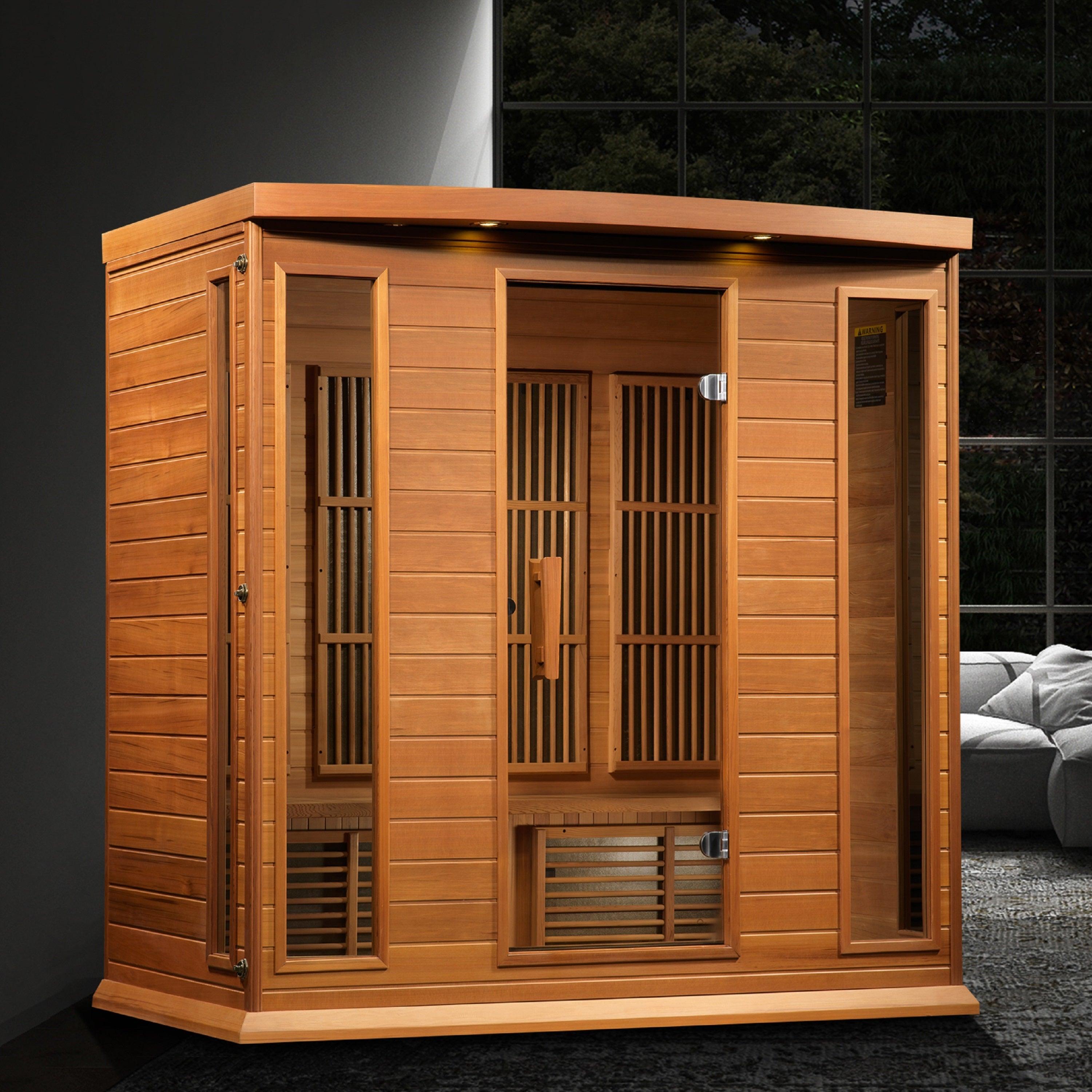 Maxxus MX-K406-01 3 Person Low EMF FAR Infrared Sauna with Chromotherapy