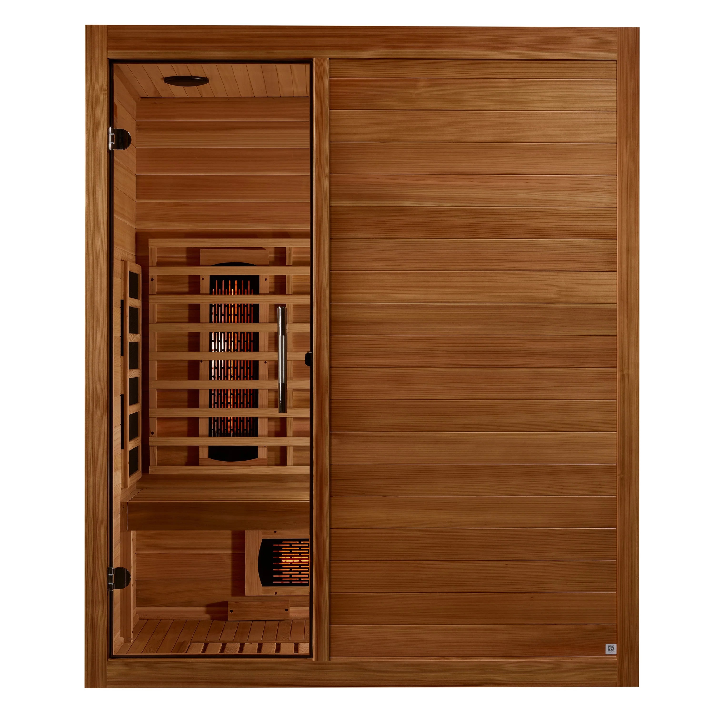 Maxxus S-Line 3 Person Indoor Infrared Sauna – Pacific Cedar, Full Spectrum Heating, Bluetooth
