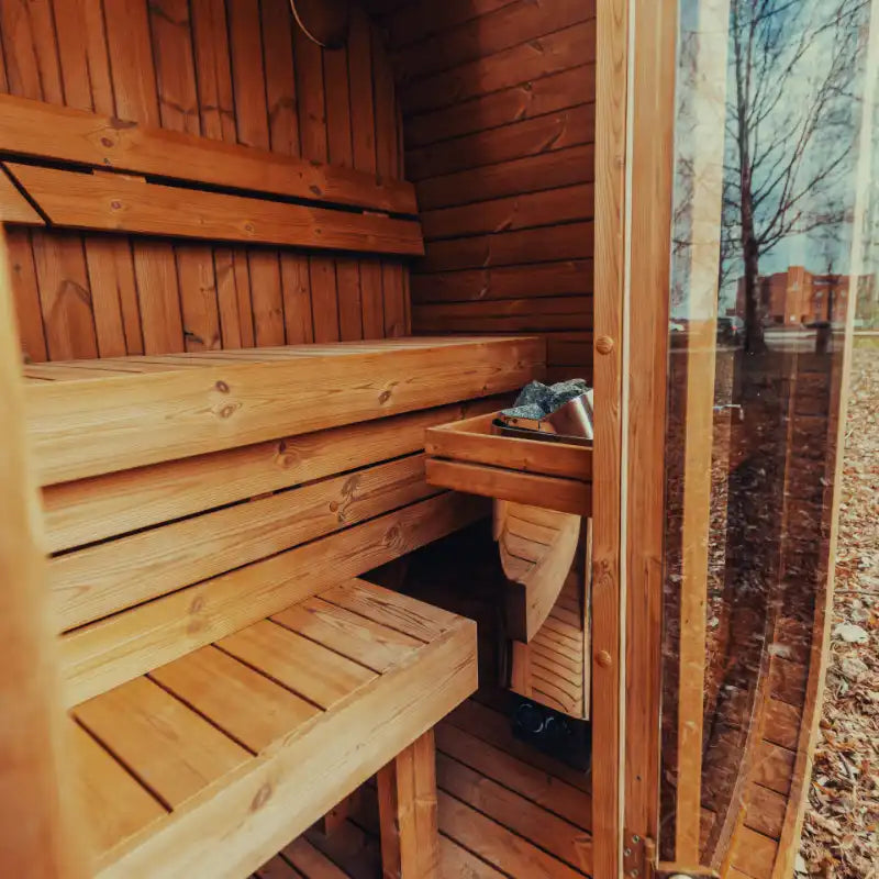 MW12 ThermoWood® Outdoor Sauna – 2–3 Person