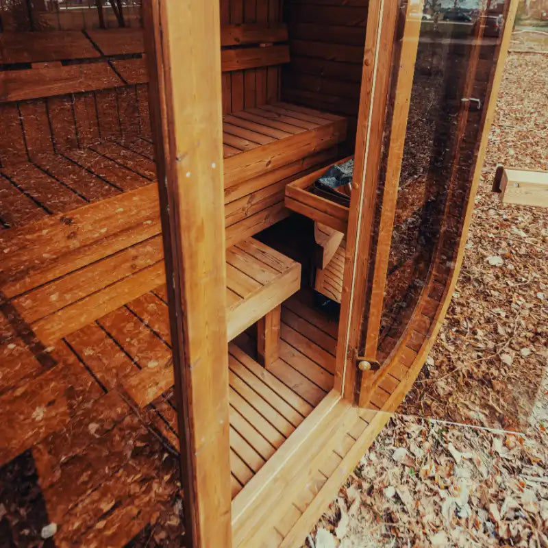 MW12 ThermoWood® Outdoor Sauna – 2–3 Person