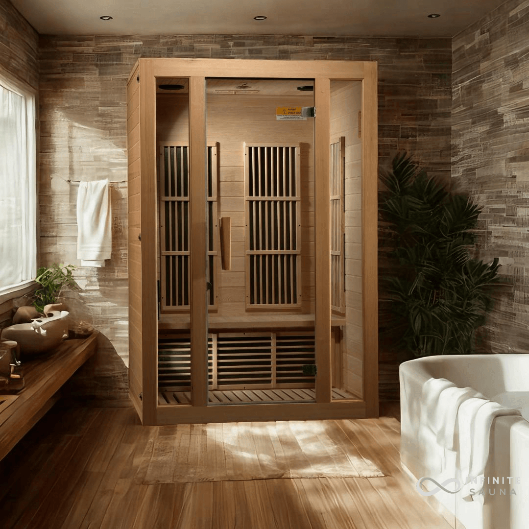 Maxxus "Seattle" 2-Person Near Zero EMF FAR Infrared Sauna - Canadian Hemlock