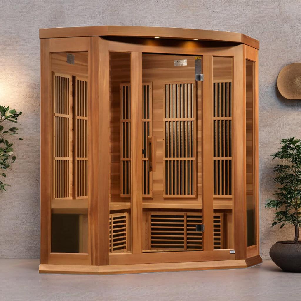 Maxxus K356-01 3 Person Corner Low EMF FAR Infrared Chromotherapy