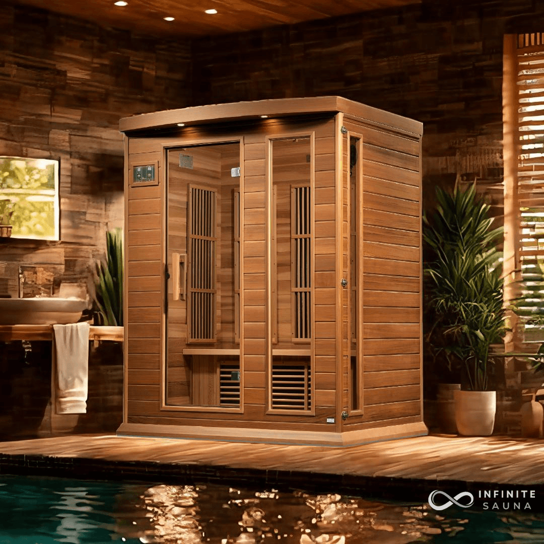 Maxxus "Elite" 3 Person Near Zero EMF FAR Infrared Sauna - Canadian Red Cedar