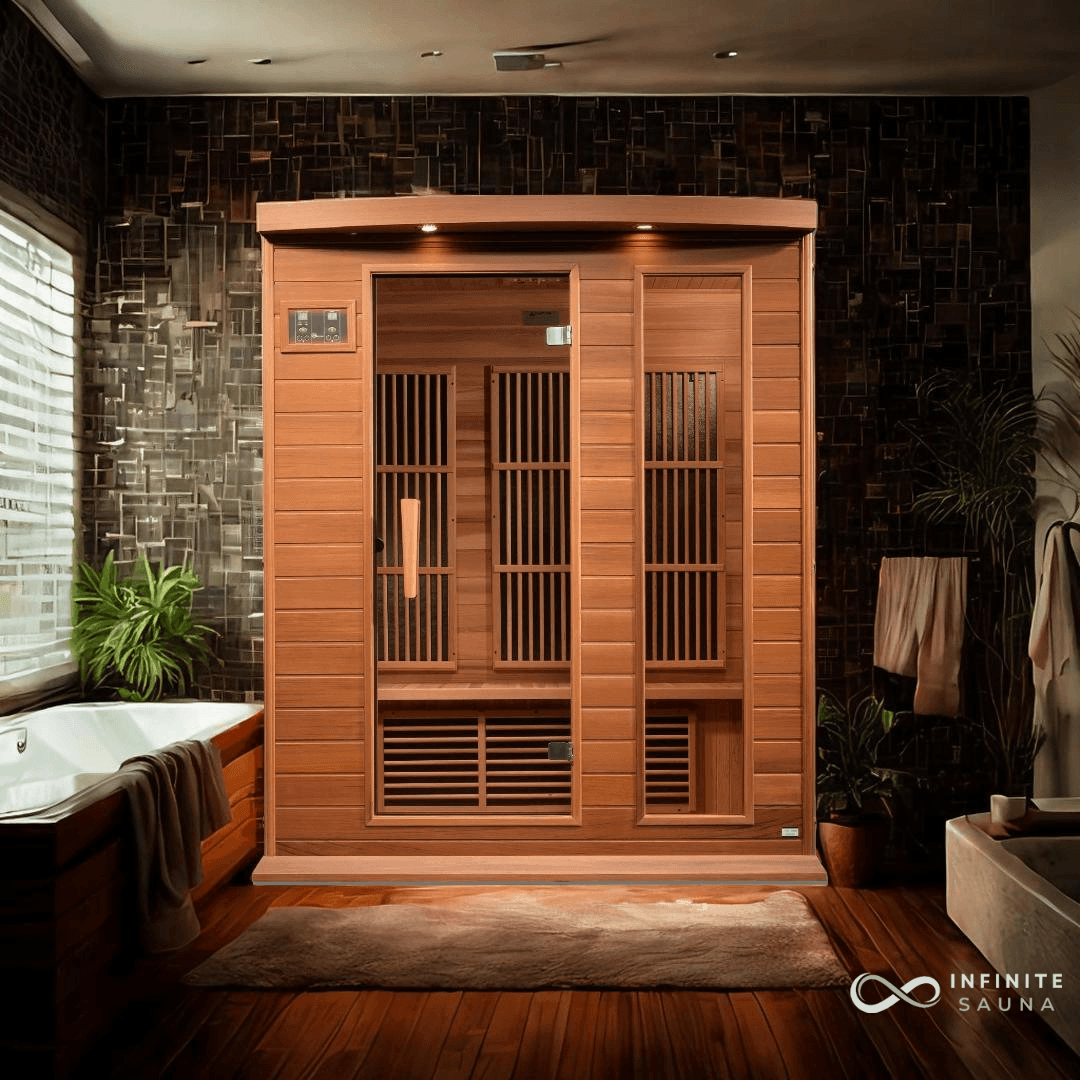 Maxxus "Elite" 3 Person Near Zero EMF FAR Infrared Sauna - Canadian Red Cedar