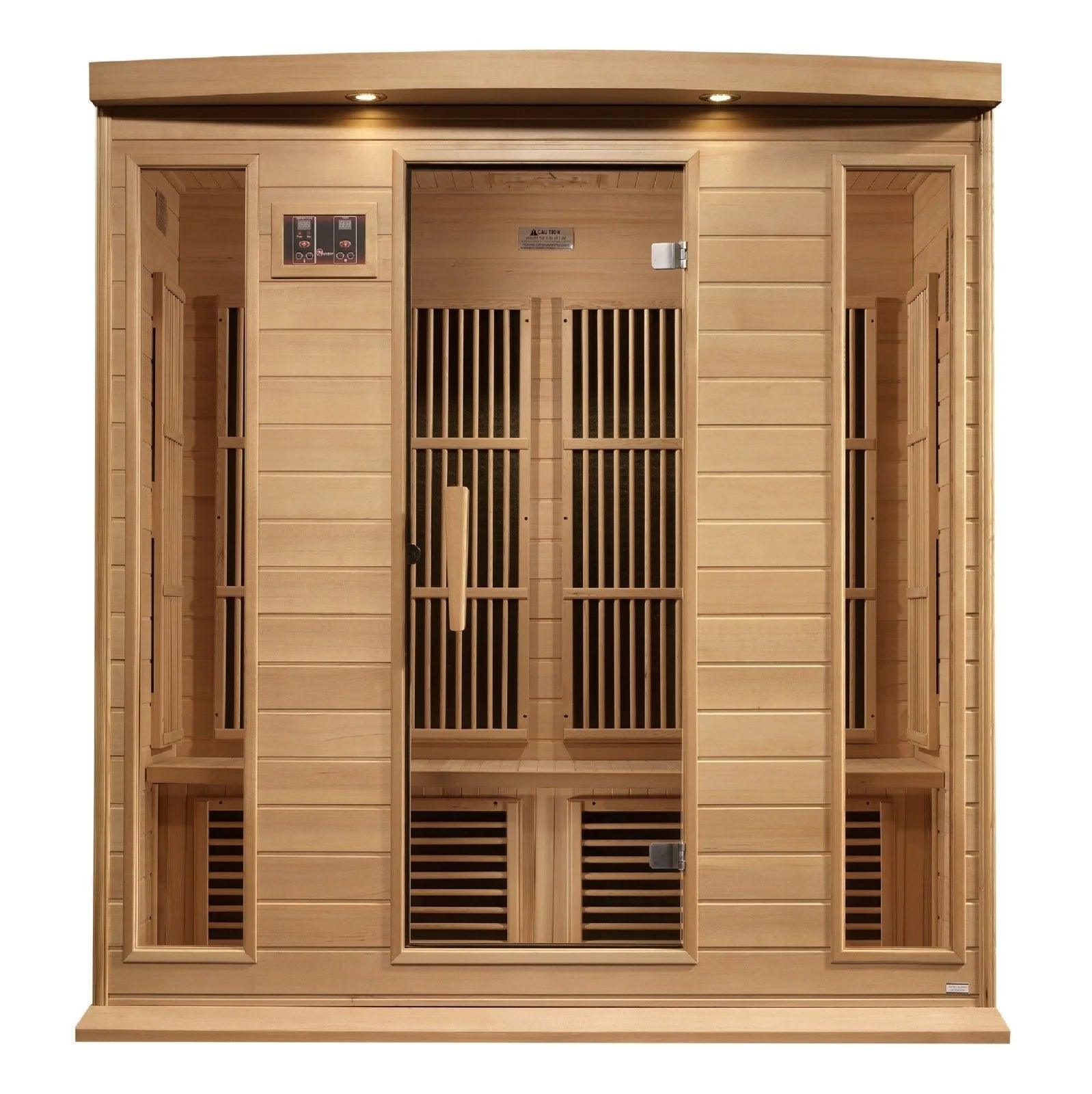 Maxxus "Elite" 4 Person Near Zero EMF FAR Infrared Sauna - Canadian Hemlock