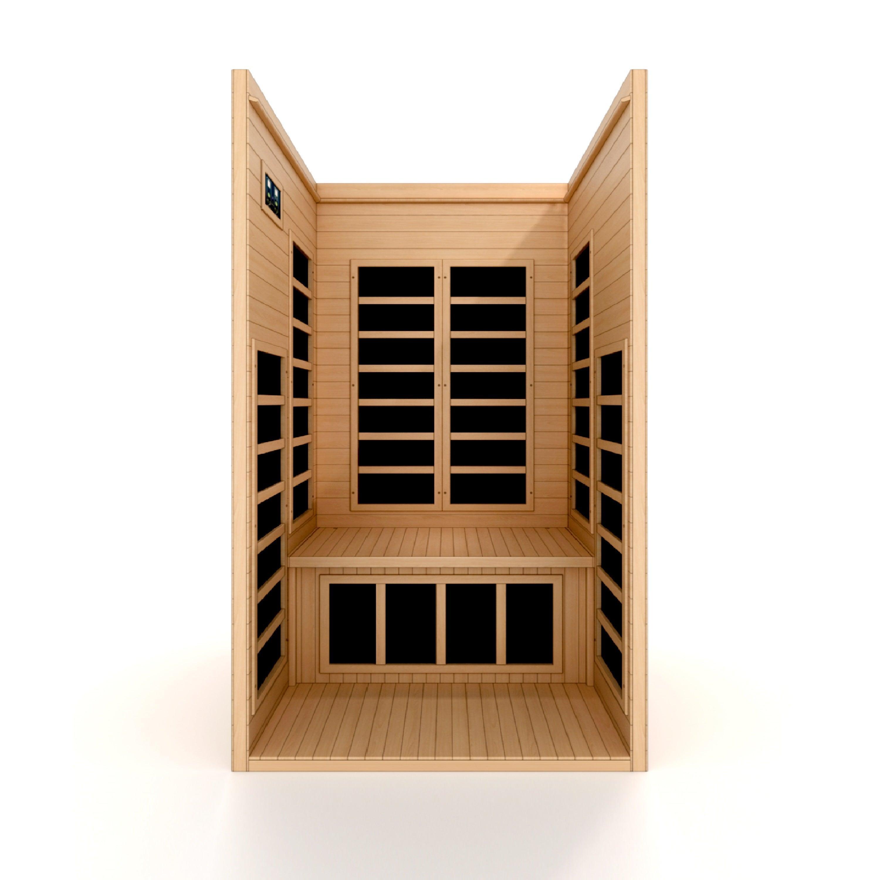 Dynamic Gracia 1-2 Person Low EMF Infrared Sauna Hemlock Wood, Bluetooth, Chromotherapy