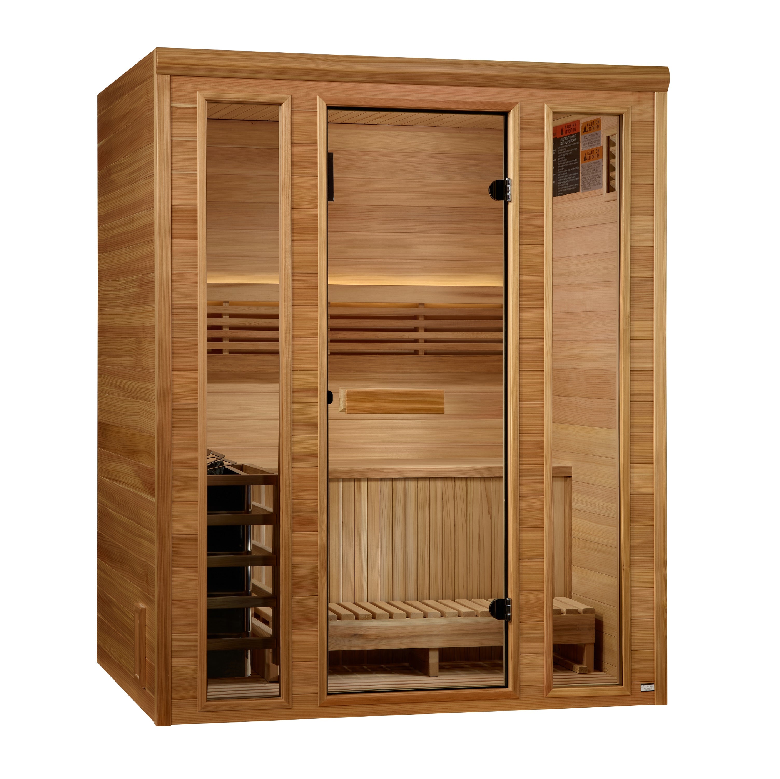 Golden Designs Andermatt 3 Person Traditional Steam Sauna with Chromotherapy Lighting