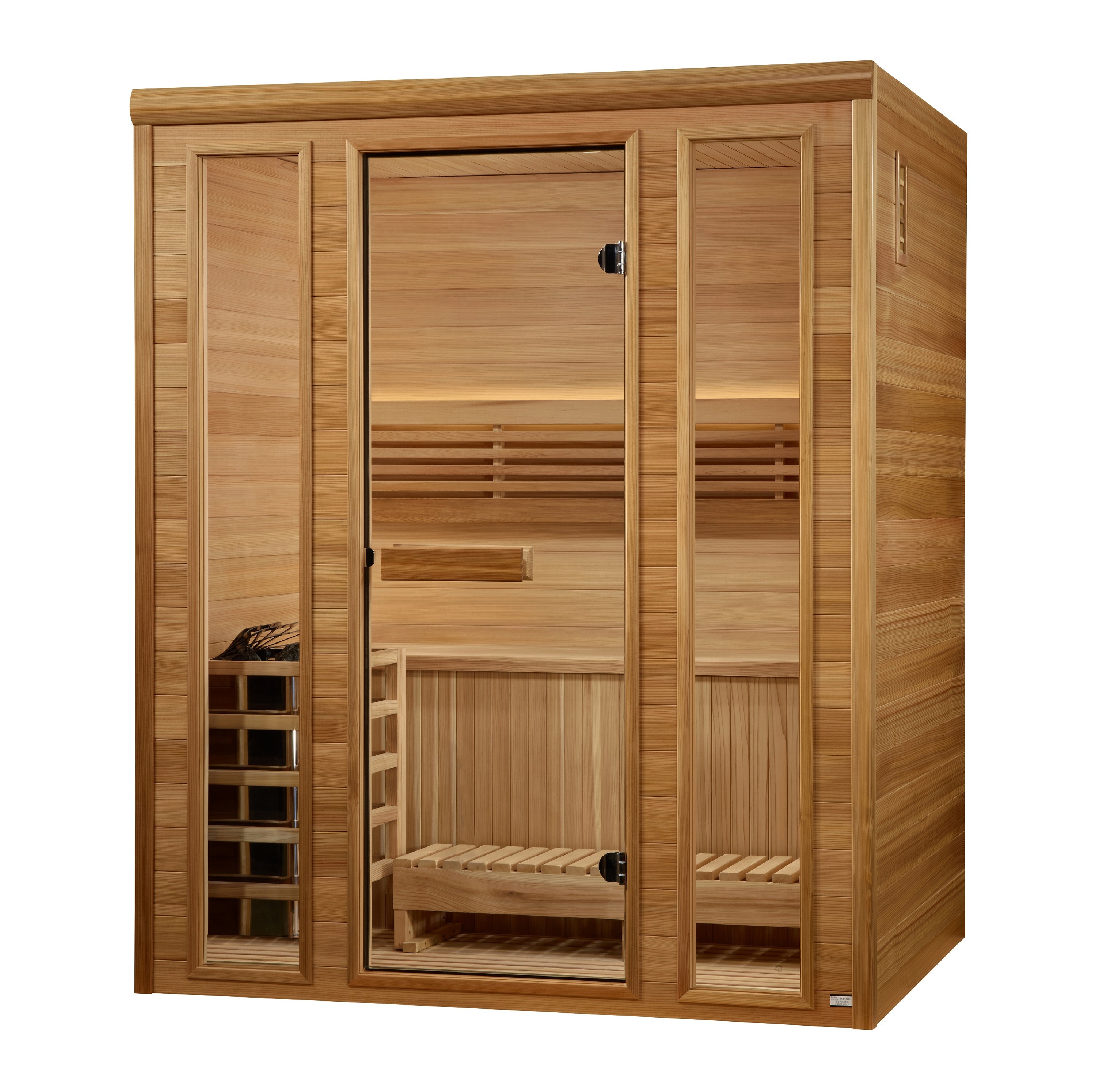 Golden Designs Andermatt 3 Person Traditional Steam Sauna with Chromotherapy Lighting