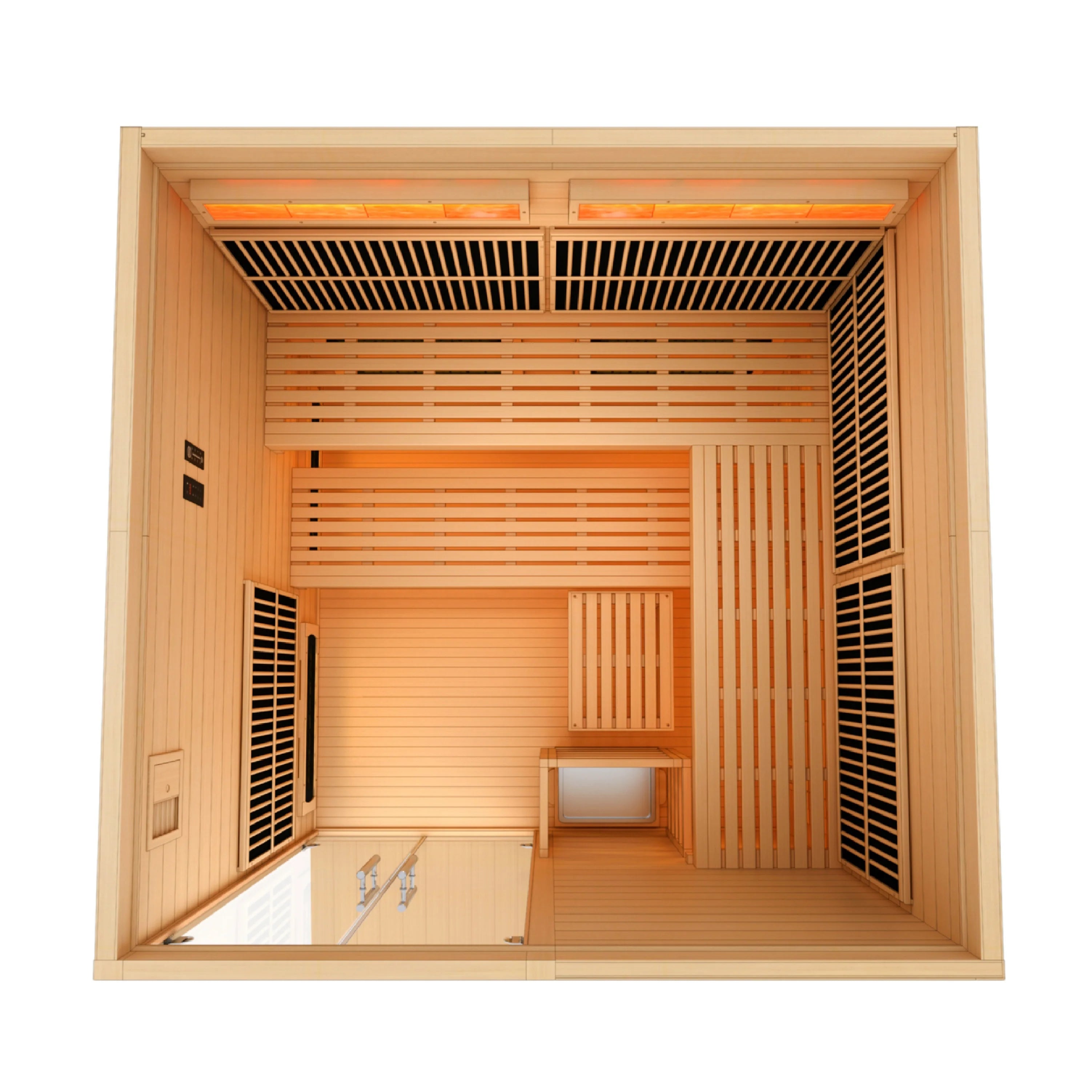 Golden Designs "Toledo" 6 Person Indoor Hybrid Sauna Canadian Hemlock