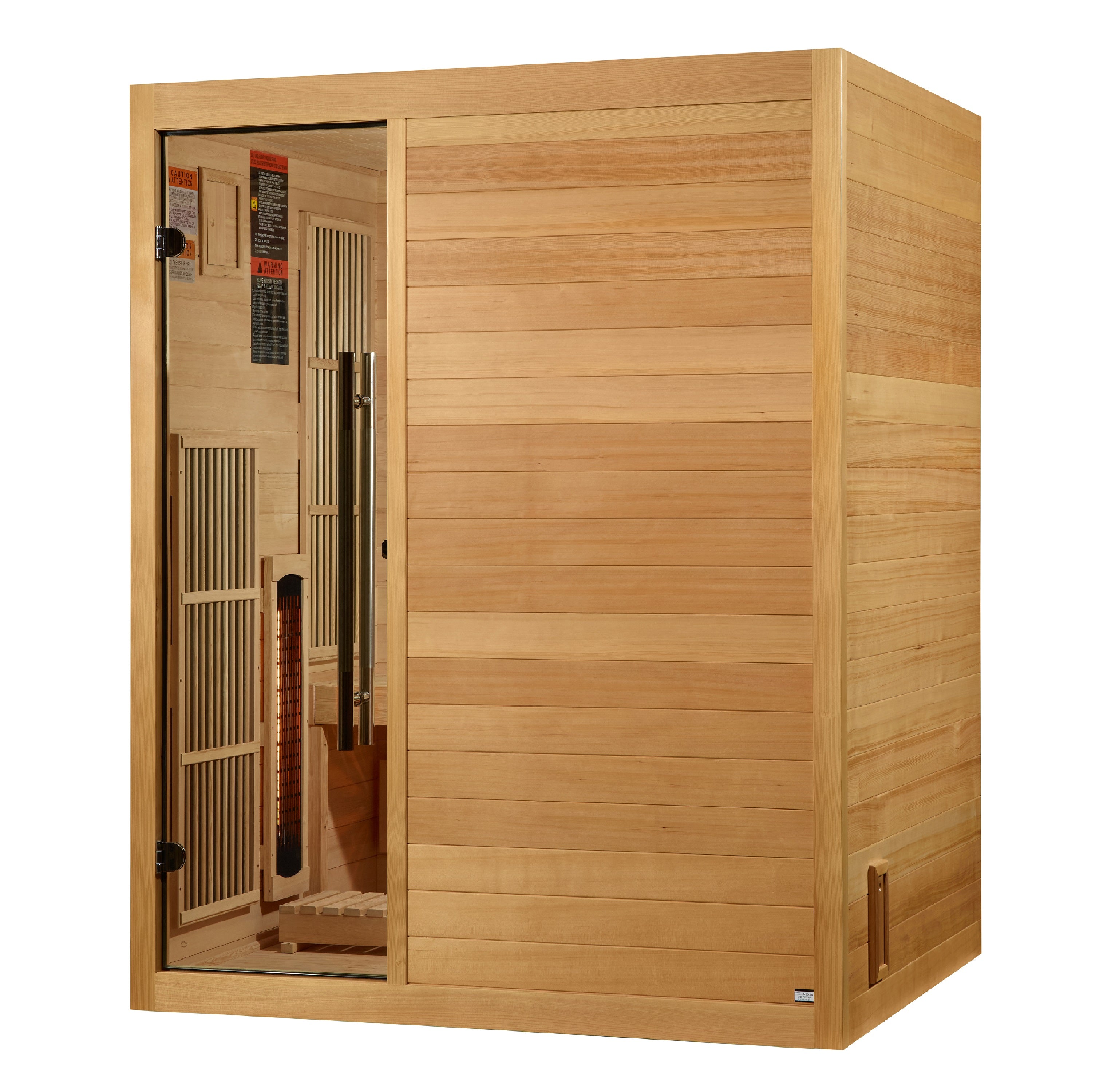 Golden Designs Soria 3 Person Hybrid Sauna Full Spectrum Infrared & Harvia Traditional Stove