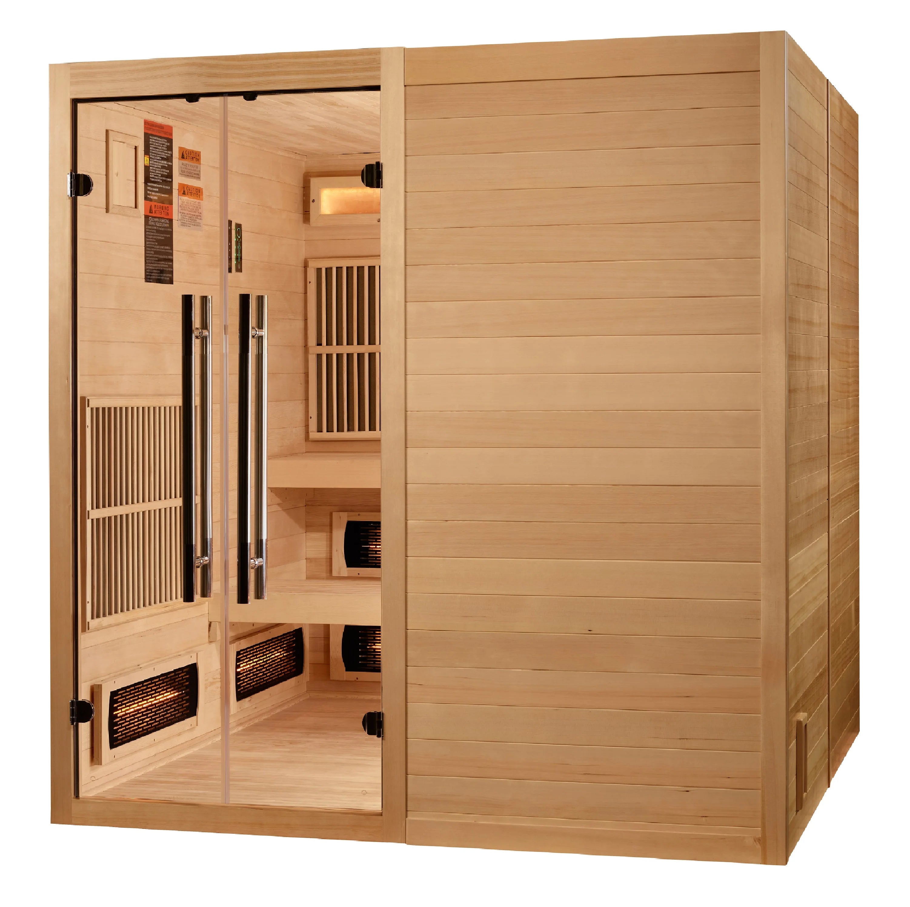 Golden Designs "Toledo" 6 Person Indoor Hybrid Sauna Canadian Hemlock