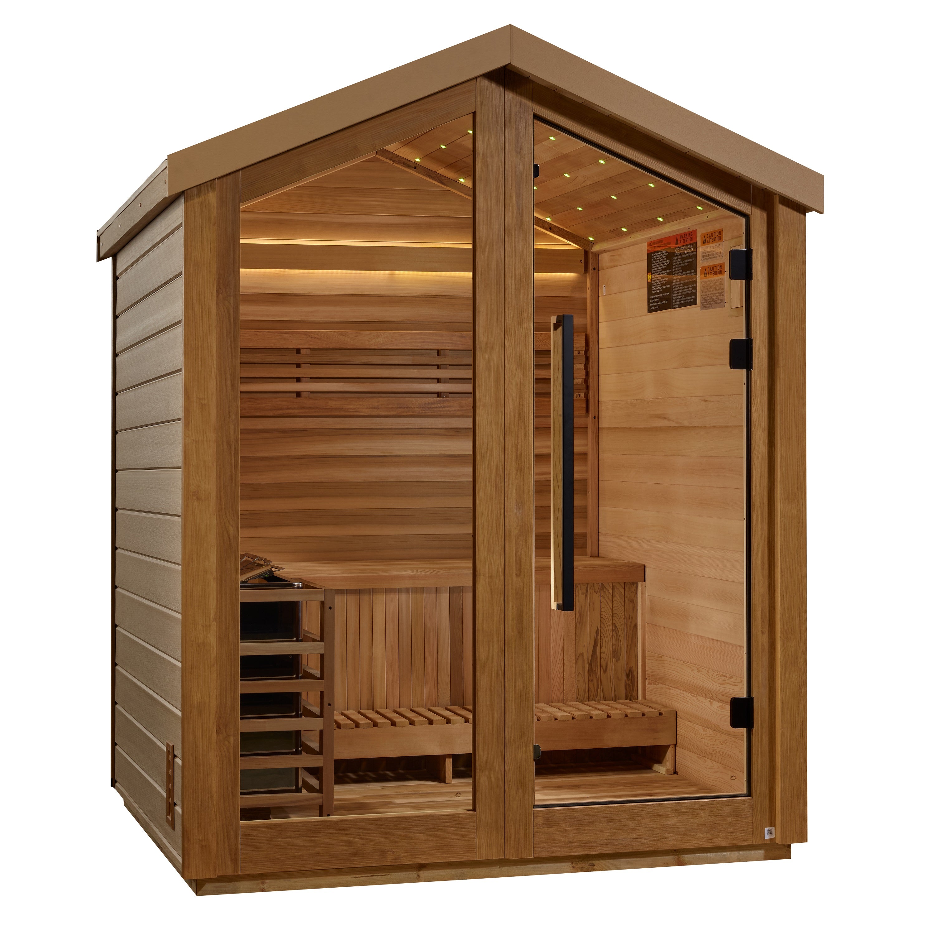 Golden Designs Savonlinna 3 Person Outdoor Traditional Sauna with Galaxy Star Lighting