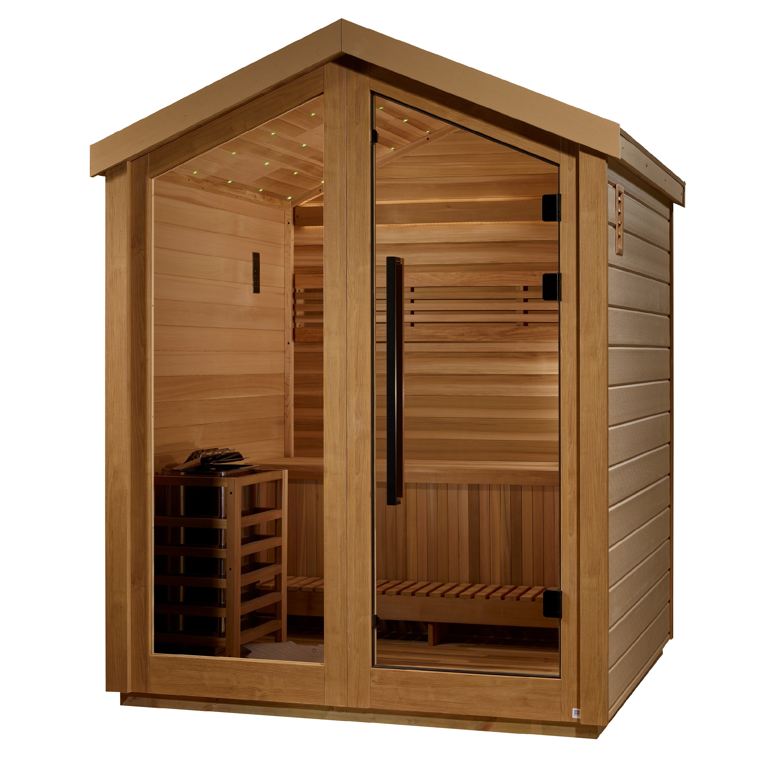 Golden Designs Savonlinna 3 Person Outdoor Traditional Sauna with Galaxy Star Lighting