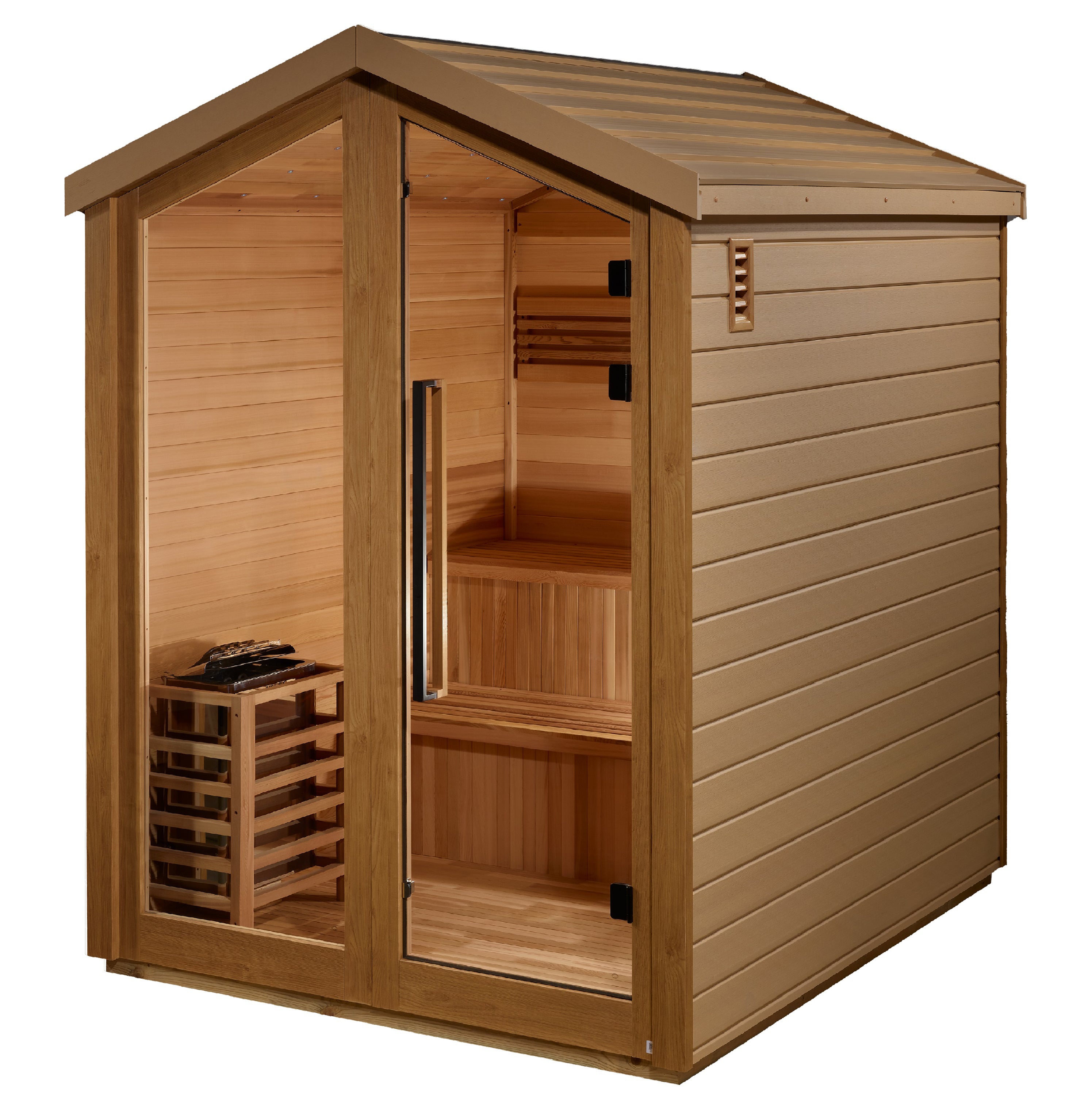 Golden Designs Savonlinna 3 Person Outdoor Traditional Sauna with Galaxy Star Lighting