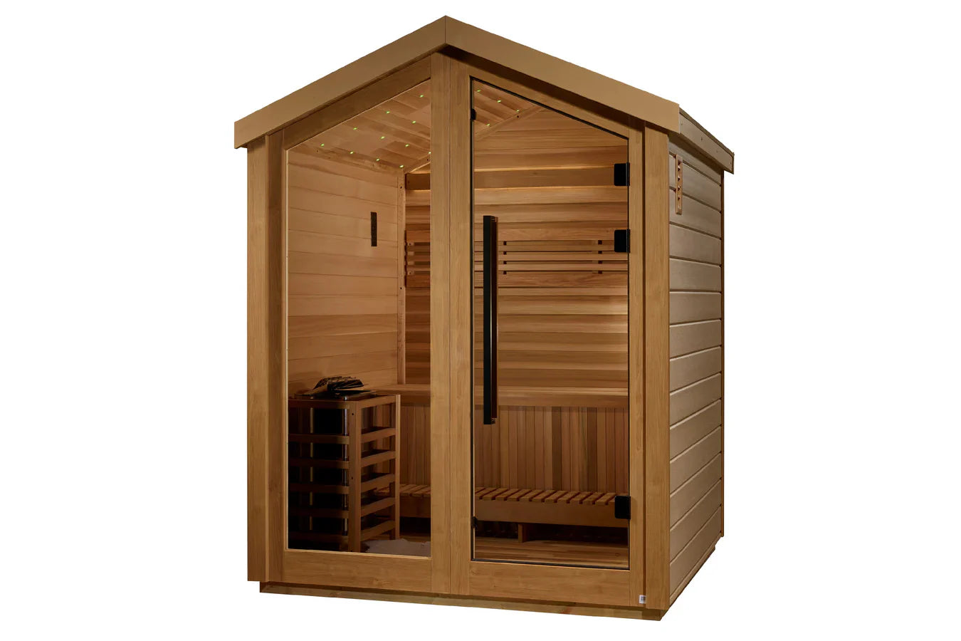 Golden Designs Savonlinna 3 Person Outdoor Traditional Sauna with Galaxy Star Lighting