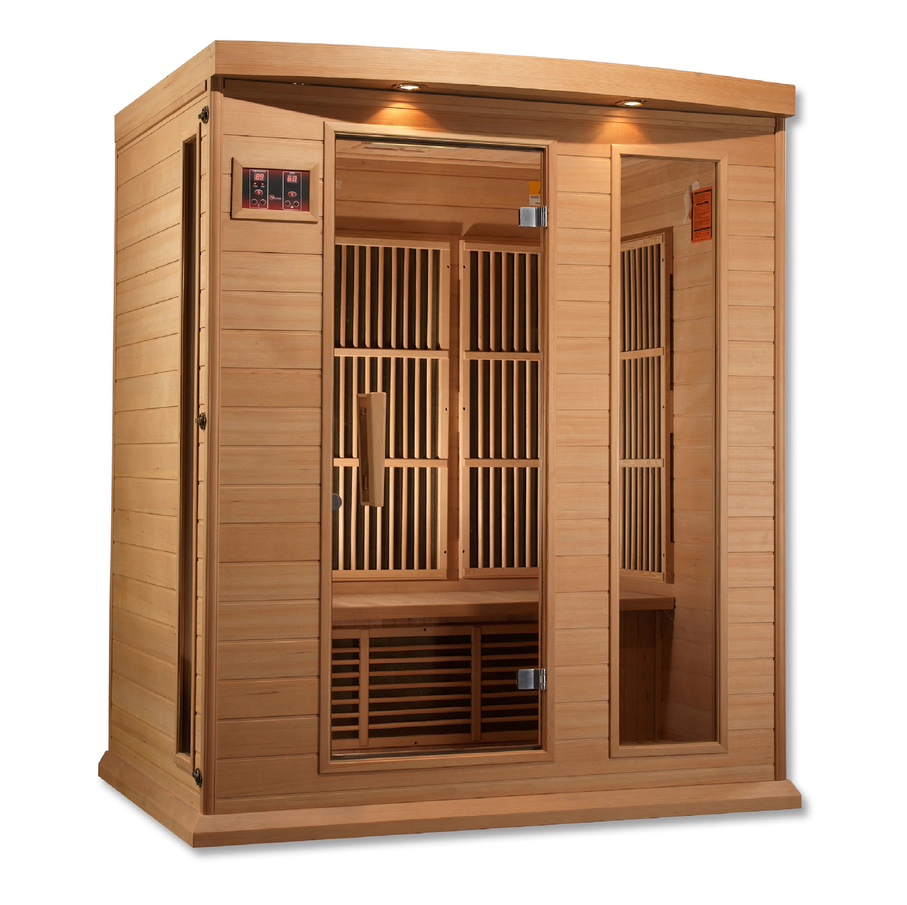 Maxxus "Elite" 3 Person Near Zero EMF FAR Infrared Sauna - Canadian Hemlock