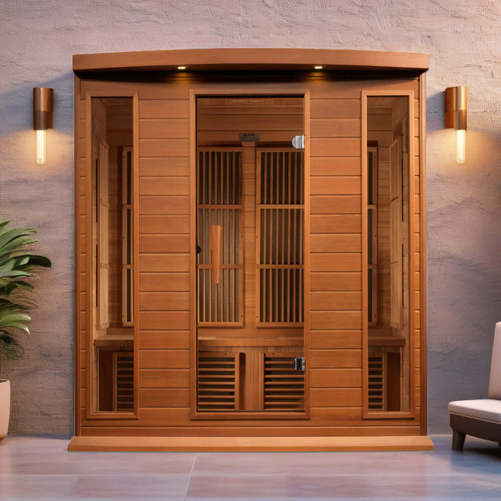 Maxxus MX-K406-01 3 Person Low EMF FAR Infrared Sauna with Chromotherapy