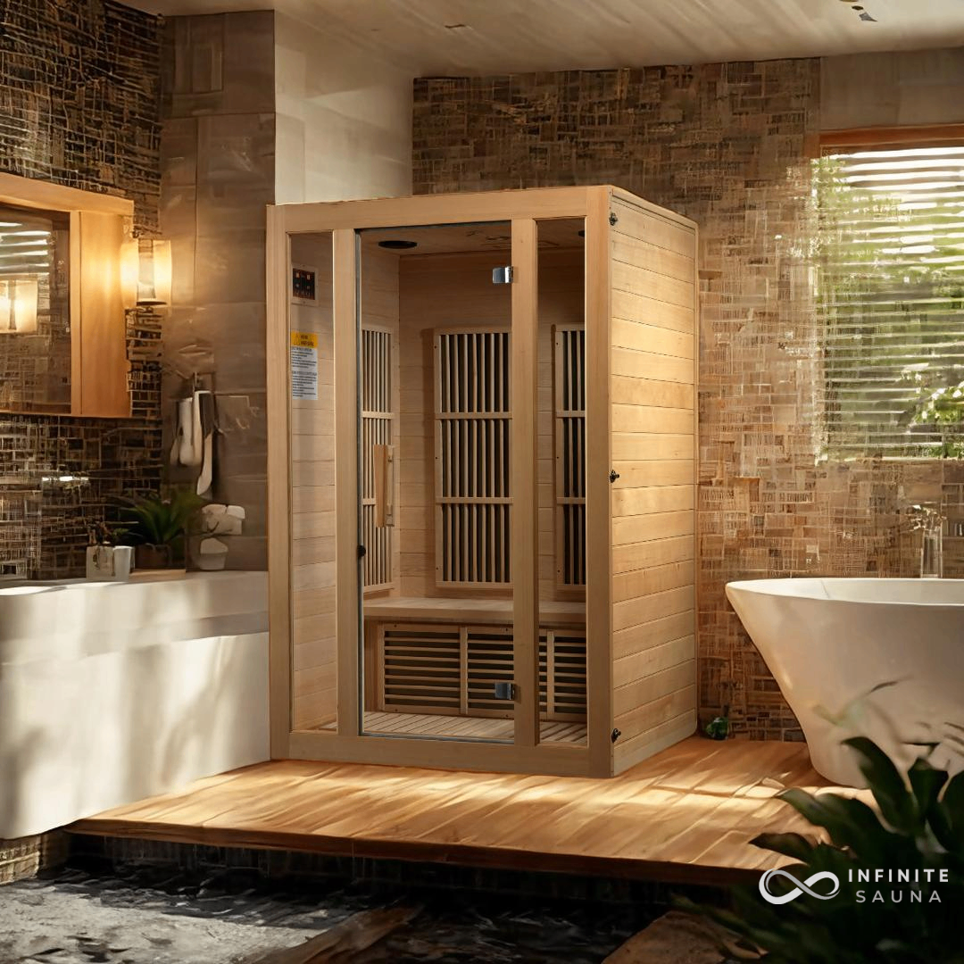 Maxxus "Seattle" 2-Person Near Zero EMF FAR Infrared Sauna - Canadian Hemlock