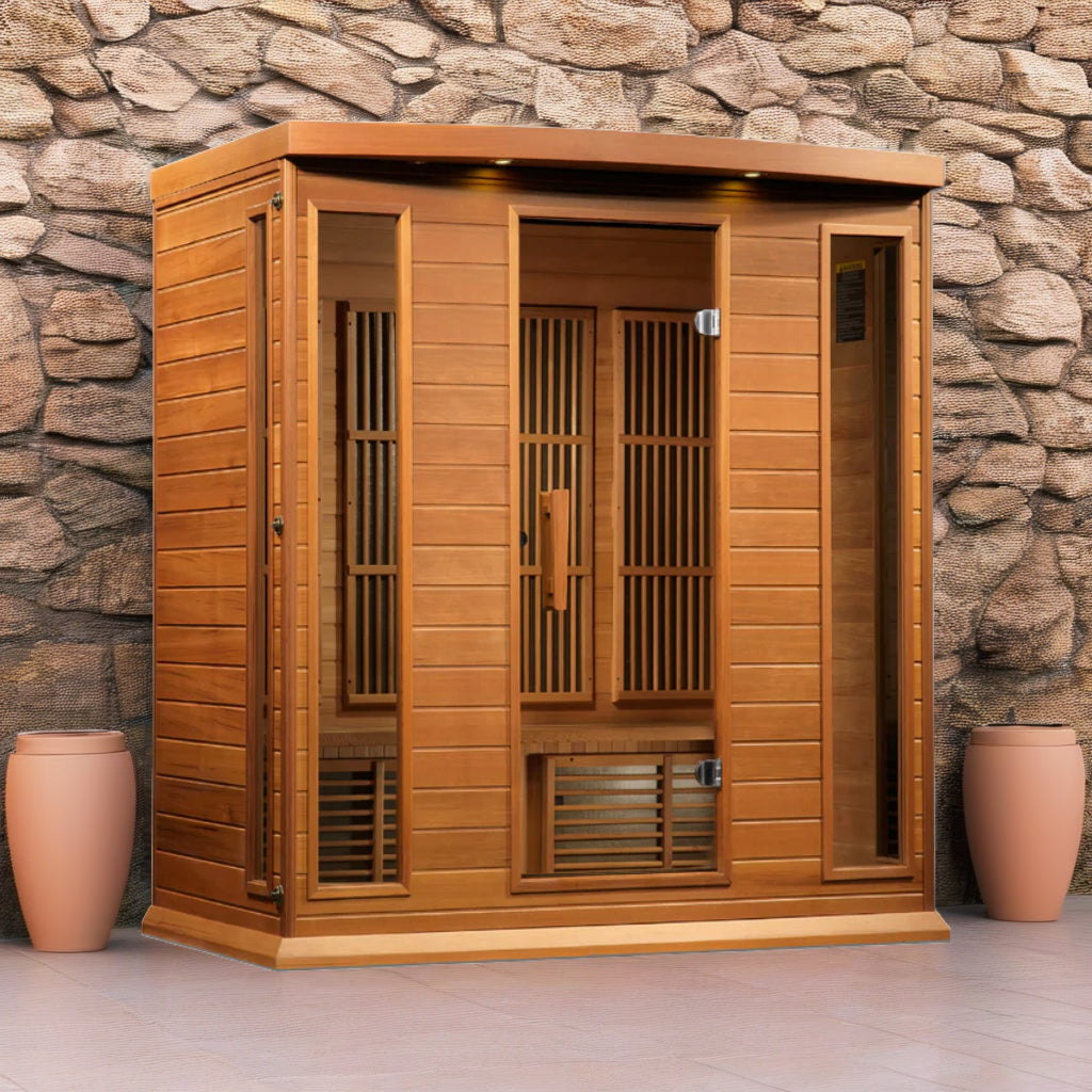 Maxxus MX-K406-01 3 Person Low EMF FAR Infrared Sauna with Chromotherapy