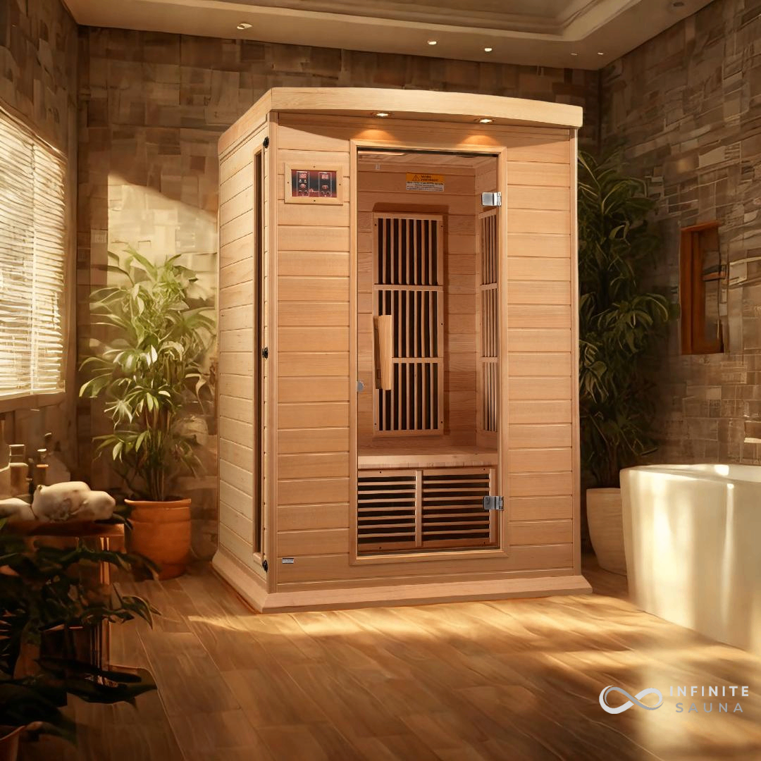 Maxxus "Elite" 2 Person Near Zero EMF FAR Infrared Sauna - Canadian Hemlock