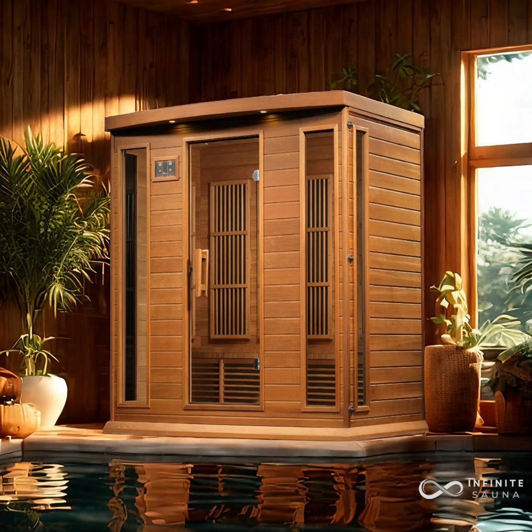 Maxxus "Elite" 4 Person Near Zero EMF FAR Infrared Sauna - Canadian Red Cedar