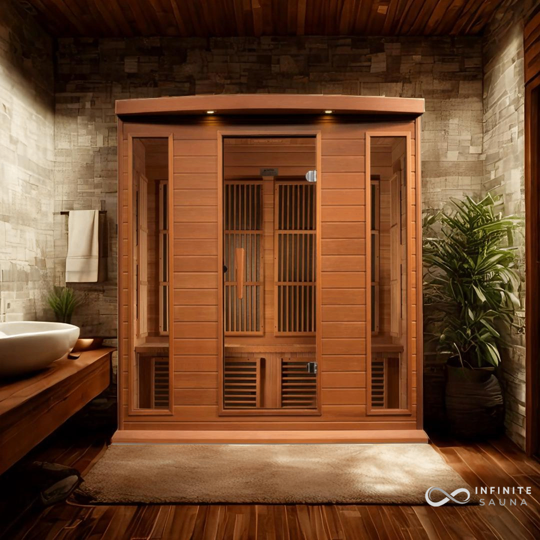 Maxxus "Elite" 4 Person Near Zero EMF FAR Infrared Sauna - Canadian Red Cedar