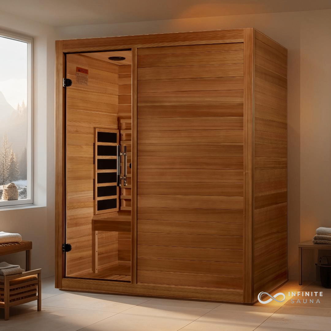 Maxxus S-Line  3 Person Indoor Infrared Sauna – Pacific Cedar, Full Spectrum Heating, Bluetooth