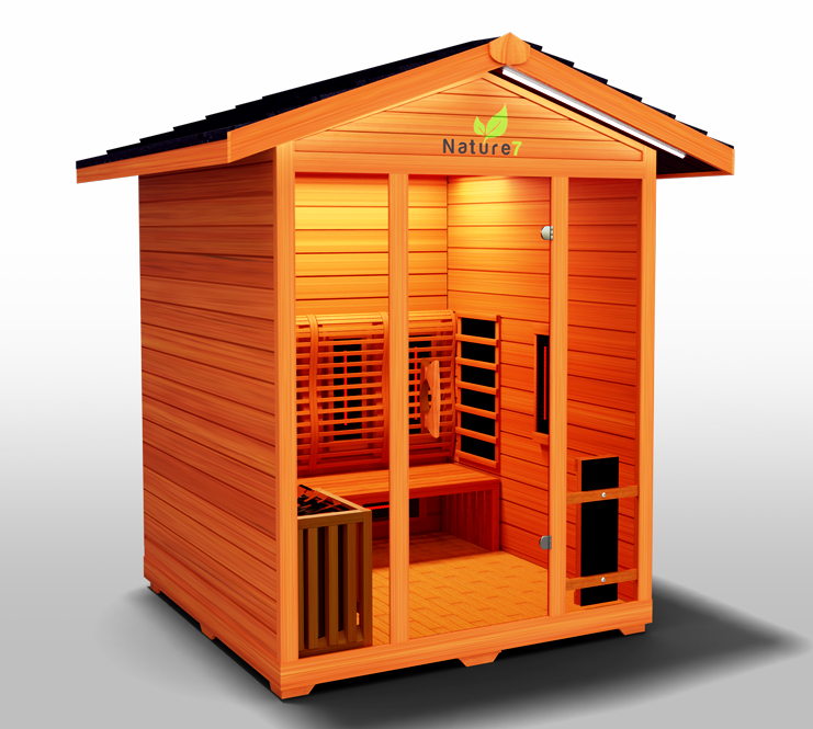 Medical Saunas Nature 7 – 4 Person Outdoor Hybrid Infrared & Steam