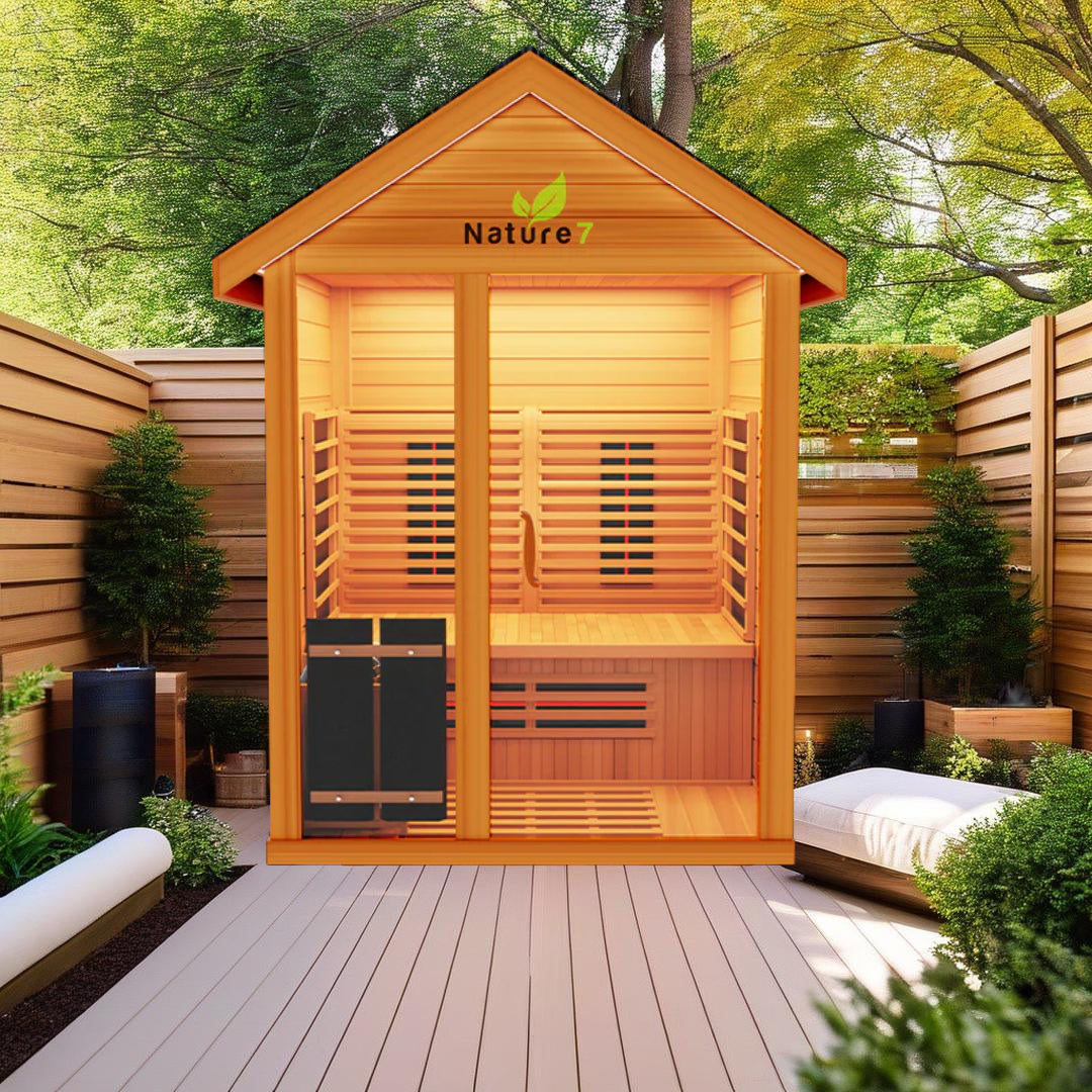 Medical Saunas Nature 7 – 4 Person Outdoor Hybrid Infrared & Steam