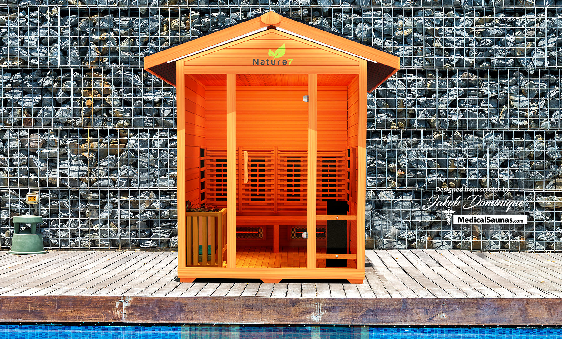 Medical Saunas Nature 7 – 4 Person Outdoor Hybrid Infrared & Steam