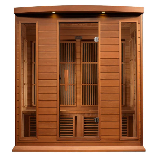 Maxxus "Elite" 4 Person Near Zero EMF FAR Infrared Sauna - Canadian Red Cedar